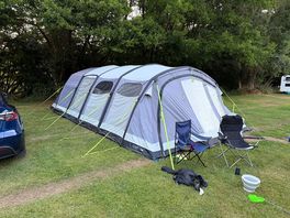 Pitch size that can accommodate our larger than life tent!
