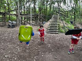 Woodland play area, hardly saw the kids!