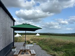 Picnic area outside the kitchen