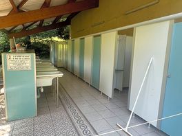 Outside showers and washing up area- always found these a colder shower
