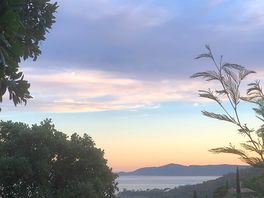 Panorama dalla nostra piazzola al tramonto