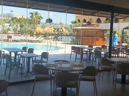 Pool and restaurant
