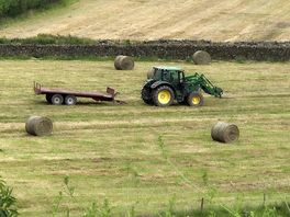 Watching the farmers at work from the comfort of our van