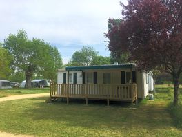 The exterior view of the caravan