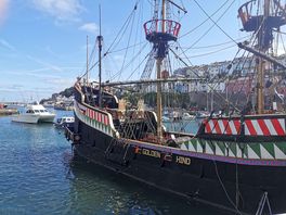 The golden hind replica galleon