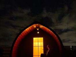 Night time cabin