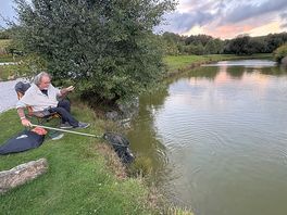 Happy fisherman