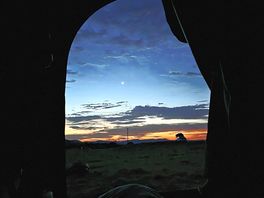 Tent view at 5:15 am in september