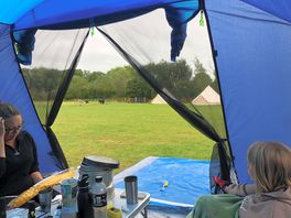 Llamas and teepees.