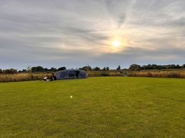 A summer’s evening at this stunning camp site