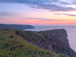 View from cliff next to campsite