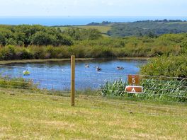 Our tent pitches with vies over our lake