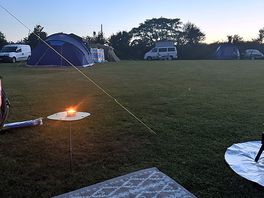 View from our tent at night