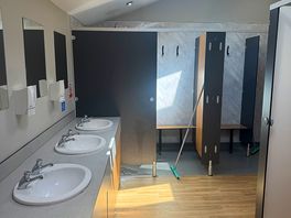 Toilet and shower block