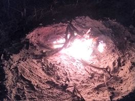 Fire at night. marshmallow time!