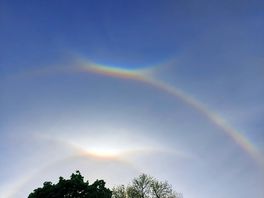 Rare natural sun halo