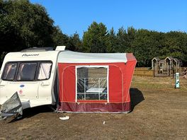 Our pitch next to playground