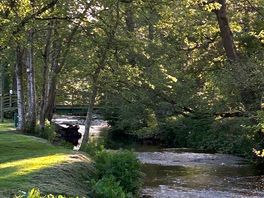 Camping next to river.