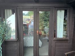 Entry to the cabin.