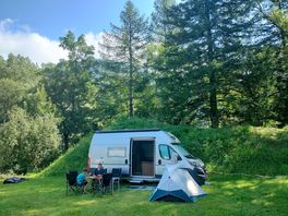 Mooie plek aan het einde van de camping.