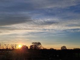 Sunrise over the site