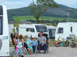 Spacious pitch with electric hook up, individual water tap, grey waste, TV connection and free wifi