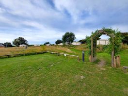 Car park near yurts.
