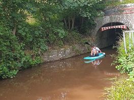 Paddle boarding through the ashford tunnel