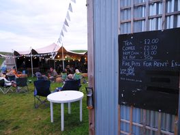 Some bar prices and band stand