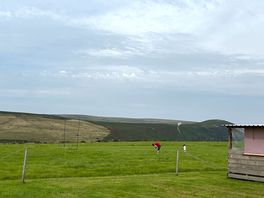 Football pitch overlooking view, also a fab place to fly kites!
