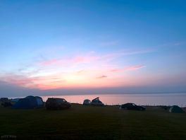 View driving into the campsite