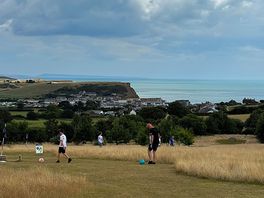 Foot golf with a view.