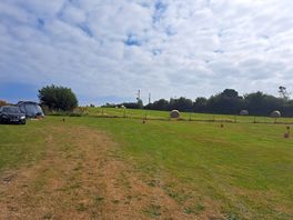 View up the field