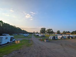 The touring and tent site, behind the secure access gate. a66 is right behind the tents on left.