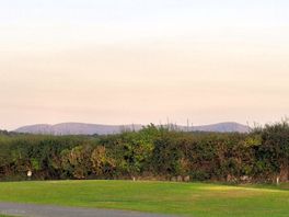 View of snowdonia from one of the open spaces in the campsite.