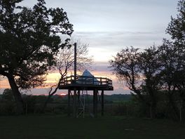 View of the glamping tent
