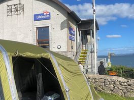 Right next to lifeboat