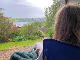 Sitting on the pod porch