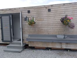The washing up area showers and loo