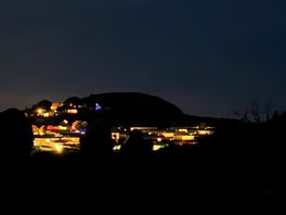 The hill at night