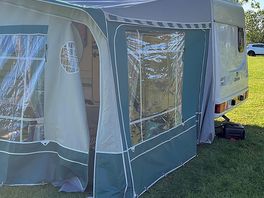 We came to try our awning fir the caravan