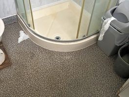 Dirty well worn flooring