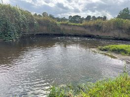 River behind caravan
