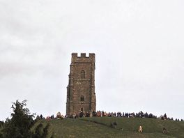 Glastonbury tor view from pitch