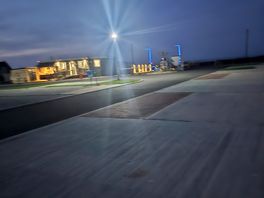 Entrance at night