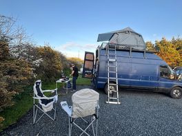 Our set up on a gravel pitch. plenty of room