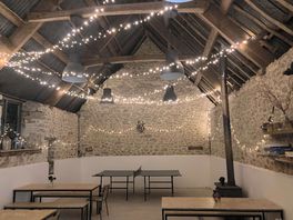 Inside the barn