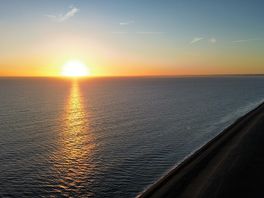 Sunset over chesil...