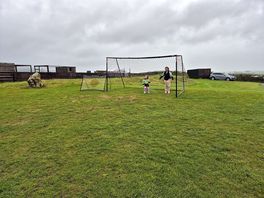 Field with goals for ball games
