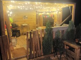 Cooking area by night